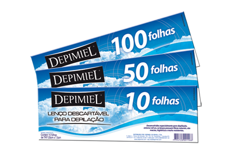 Lenços descartavel TNT p/depilaçao 100 unid.