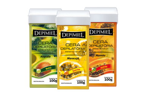 Cera Depilatoria Roll-on com extrato oleoso de mamao100g